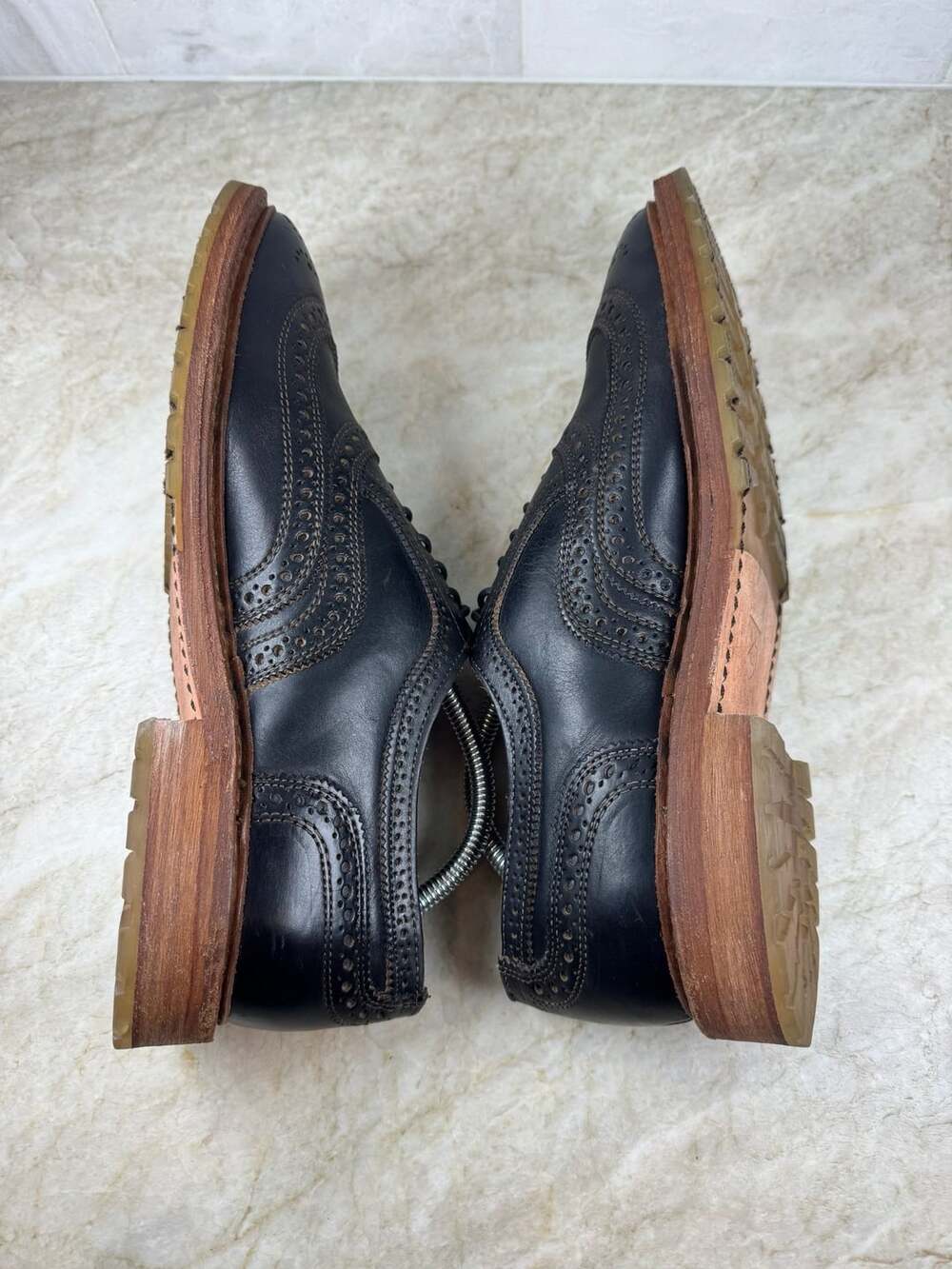 Allen Edmonds McTavish Wingtip Oxford Black Leather Men’s Shoes Size 8.5 - Picture 4 of 16